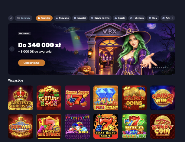 Vox Casino gry